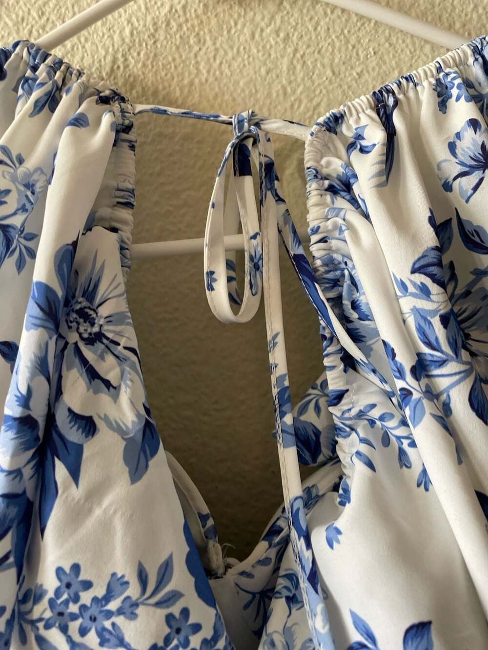 Club L London Blue Floral Ruched Maxi Dress UK Size 8 - Picture 9 of 13